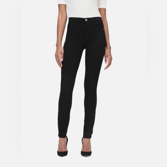 Le high skinny frame jeans in noir (black) - Picture 1 of 4